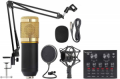 SET PODCAST STUDIO LIVE MICROFONO A CONDENSATORE+ SCHEDA SOUND CARD V8 E ACCESSORI