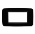 PLACCA NERA IN PLASTICA 4 POSTI 504 BTICINO LIVING