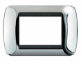 PLACCA ARGENTO IN PLASTICA 3 POSTI BTICINO LIVING