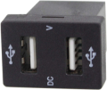 DOPPIA PRESA USB DA PANNELLO CON DISPLAY VOLTMETRO 12VDC-24VDC 5VDC 4,2A MAX