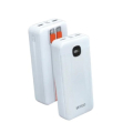 POWERBANK 20000mAh DISPLAY 2 USB/A+TYPE-C+LIGHTNING+MicroUSB CARICA RAPIDA 22,5W BIANCA