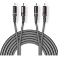 CAVO AUDIO 2 RCA MASCHIO 2 RCA MASCHIO 1,5mt NEDIS