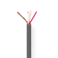 CAVO AUDIO MICROFONICO SCHERMATO BILANCIATO 2X0,23mm2 RAME GRIGIO NEDIS