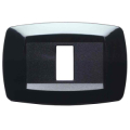PLACCA NERA IN PLASTICA 1 POSTO BTICINO MAGIC