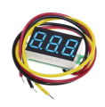 VOLTMETRO DIGITALE A SEGMENTI 0,36" BLU DA PANNELLO 3 CIFRE 5V/9V/12V/24V RANGE 0-100VDC