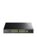 SWITCH 16 PORTE POE 10/100MBPS MAX 200W+2 PORTE GIGABIT UPLINK+1 PORTA SFP 1,25Gbps RACK CUDY