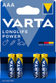 BATTERIA 4 MINISTILO AAA LR03 ALCALINA 1,5V LONGLIFE POWER VARTA