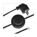 CAVO CON INTERRUTTORE A PEDALE SPINA SCHUKO 90° 2MT NERO