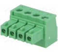 CONNETTORE MORSETTO A VITE A INNESTO 4 PIN PASSO 3,81 AWG 28-16 MASCHIO