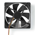 VENTOLA 12VDC 140x140x25mm 3 FILI TACHIMETRICA 24,9dBA 1300giri/min NERA NEDIS