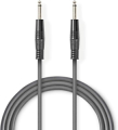 CAVO AUDIO PER ALTOPARLANTI JACK 6,35mm MASCHIO JACK 6,35mm MASCHIO MONO 3mt NEDIS