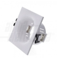 GHIERA AD INCASSO QUADRATA 86x86mm PER FARETTI LED GU10 BIANCO FORO 70mm