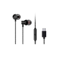 AURICOLARI IN EAR TYPE-C 16OHM 105dB MICROFONO CONTROLLO REMOTO 120cm NERI AIWA