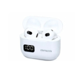 AURICOLARI ON EAR BLUETOOTH 5.3 32OHM DISPLAY CUSTODIA 200mAh+2x25mAh BIANCHI AIWA