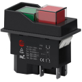 INTERRUTTORE ELETTROMAGNETICO IMPERMEABILE 4 POLI ROSSO/VERDE IP55 220VAC 20A