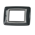 PLACCA ACCIAIO SCURO IN PLASTICA 3 POSTI 503 BTICINO LIVING