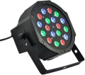 ILLUMINATORE PAR SLIM 2WX18 LED RGBW DMX512 7CH STAFFA TELECOMANDO 36W 220VAC