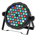 ILLUMINATORE PAR SLIM 54 LED RGBW DMX512 3-7CH DOPPIA STAFFA TELECOMANDO 160W 220VAC