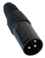 CONNETTORE CANNON XLR MASCHIO 3P VOLANTE CON GUIDACAVO