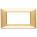 PLACCA ORO LUCIDO IN PLASTICA 4 POSTI VIMAR