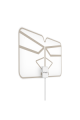ANTENNA TV FLEXI DA INTERNO TRASPARENTE DVB-T2 HEVC DAB+ FILTRO 5G USB 5VDC