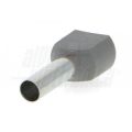 TERMINALE A BUSSOLA PREISOLATO DOPPIO PER CAVO 4mm² AWG12 GRIGIO