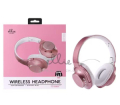 CUFFIE WIRELESS BLUETOOTH FM MICROSD PADIGLIONE 40mm ROSA