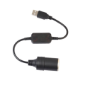 CAVO COVERTITORE DC-DC STEP UP DA USB 5VDC A PRESA ACCENDISIGARI 12VDC 10W