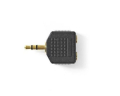 ADATTATORE SDOPPIATORE DA SPINA JACK 3,5mm A 2X PRESE JACK 3,5mm DORATO NEDIS