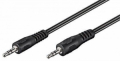 CAVO AUDIO JACK 3,5MM STEREO JACK 3,5MM STEREO, 1,5MT, NERO,SPINA 3,5MM SPINA 3,5MM
