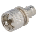 ADATTATORE DI ANTENNA MASCHIO PL259 - BNC FEMMINA ARGENTO